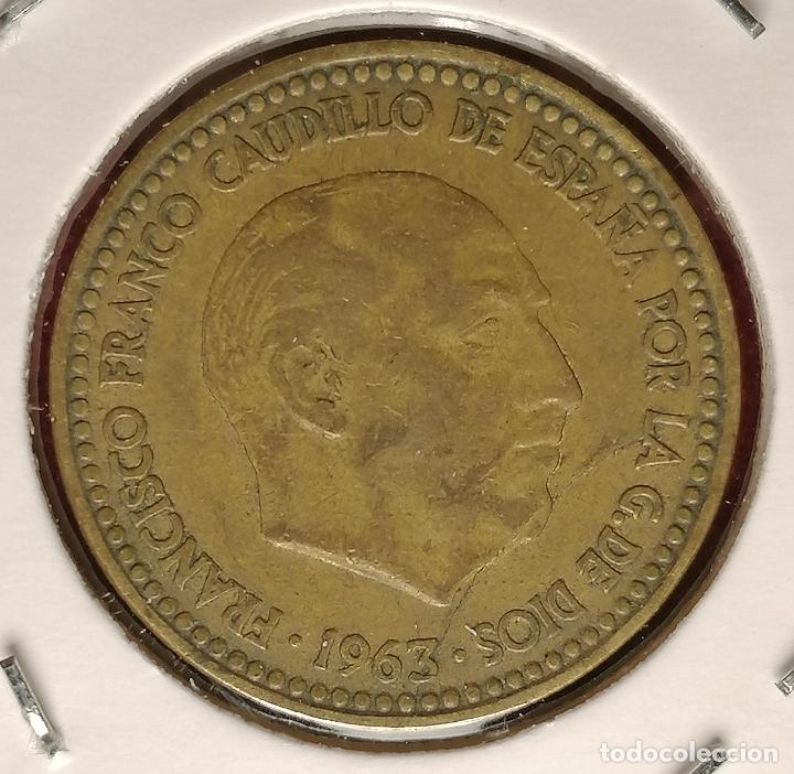 Monedas con errores: 1 peseta 1963 * 64 cu&ntilde;o partido - Foto 3