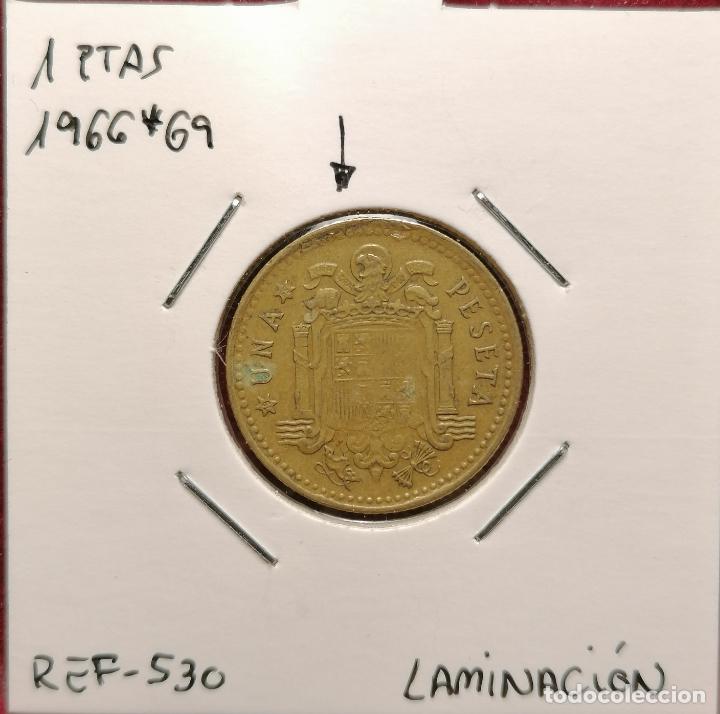 Monedas con errores: 1 peseta 1966 * 69 laminada hoja - Foto 1