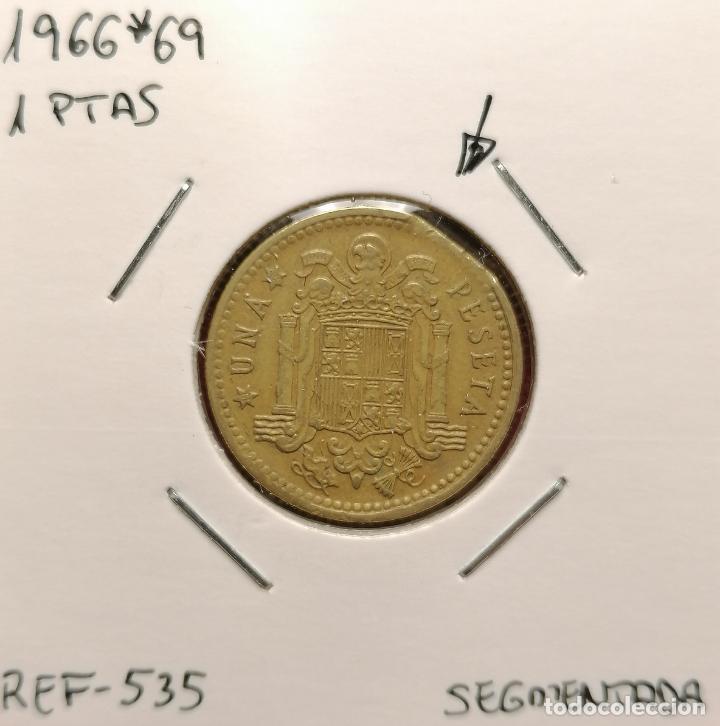 Monedas con errores: 1 peseta 1966 * 69 segmentada recta - Foto 1