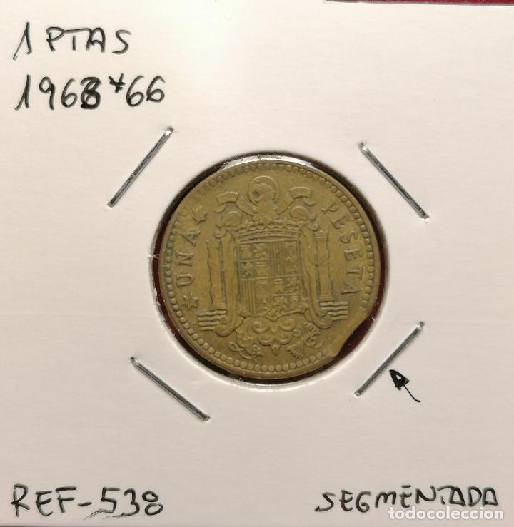 Monedas con errores: 1 peseta 1963 * 66 segmentada curva - Foto 1
