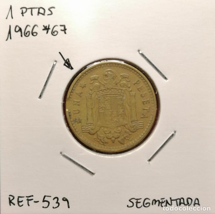 Monedas con errores: 1 peseta 1966 * 67 segmentada - Foto 1
