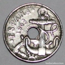 Monedas con errores: MONEDA 50 CÉNTIMOS 1963, MALA ACUÑACIÓN ANVERSO. Lote 386246629
