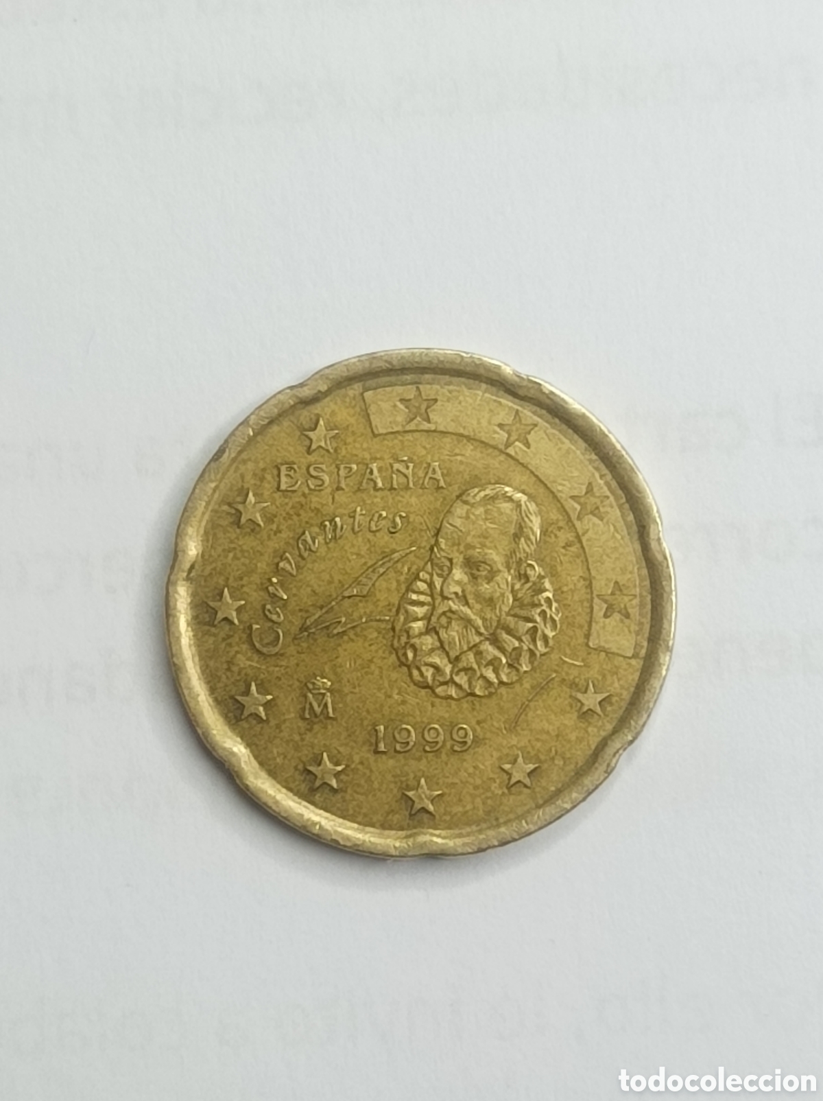 Monedas con errores: Moneda 20 c&eacute;ntimos Cervantes 1999 - Foto 1