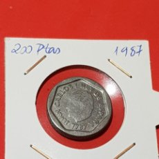 Monedas con errores: 200 PESETAS 1987 FALSIFICACIÓN DE ÉPOCA EN CALAMINA. Lote 386833289