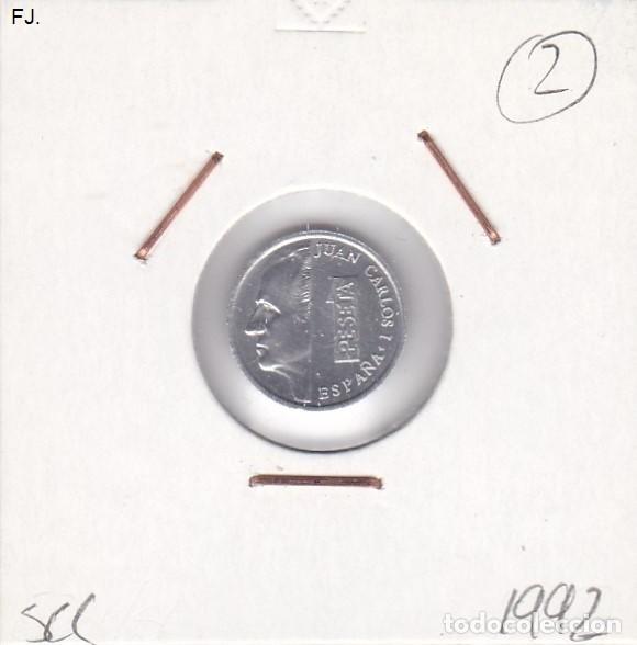 Monedas con errores: Moneda 1 Pta 1992 J Carlos. Error, Descentrada Derecha S/C. - Foto 1