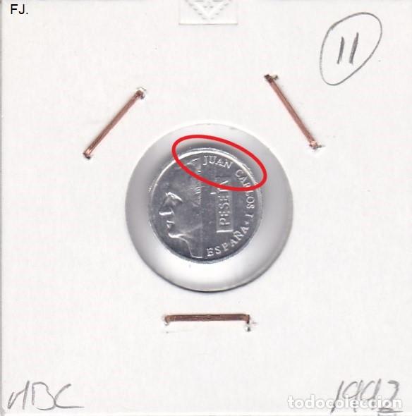 Monedas con errores: Moneda 1 Pta 1992 J Carlos. Error, Listel Labiado. Anv Mbc. - Foto 1