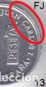 Monedas con errores: Moneda 1 Peseta 1992. Error, Desplazada. Anv Ebc. - Foto 2