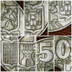 Monedas con errores: ⚜️ AN439. ERROR DESPLAZADA Y REMARCADA DD. 50 CÉNTIMOS 1949 *62. Lote 392155969