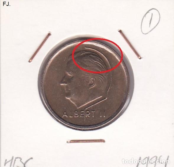 Monedas con errores: Moneda 20 Franco 1994 B&eacute;lgica Balduino II. Error, Rayas Cruzadas. Anv Mbc. - Foto 1