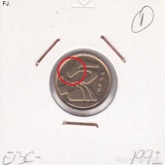 Monedas con errores: Moneda 5 Ptas 1992. Error Isla de Metal en Cospel. Anv y Rev Ebc-. - Foto 1
