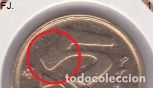 Monedas con errores: Moneda 5 Ptas 1992. Error Isla de Metal en Cospel. Anv y Rev Ebc-. - Foto 2