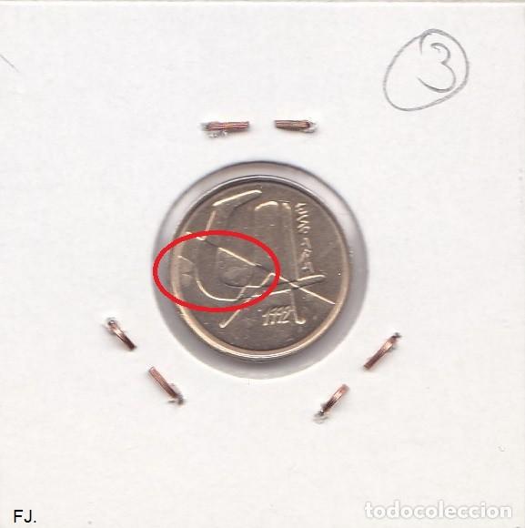 Monedas con errores: Moneda 5 Ptas 1992. Error Isla de Metal en Cospel. Rev. Ebc-. - Foto 2