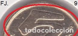 Monedas con errores: Moneda 5 Ptas 1992. Error, Rayas Cruzadas. Anv Ebc-. - Foto 2