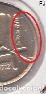 Monedas con errores: Moneda 5 Ptas 1992. Error, Rayas Cruzadas. Rev Ebc-. - Foto 3
