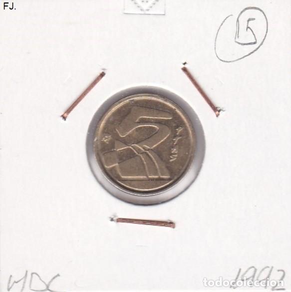 Monedas con errores: Moneda 5 Ptas 1992. Error, Rebaba Listel-Cospel. Rev Mbc. - Foto 1