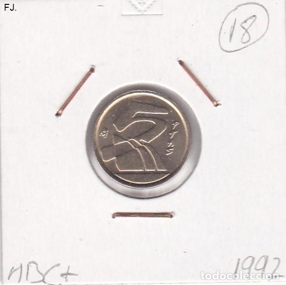 Monedas con errores: Moneda 5 Ptas 1992. Error, Doble Listel Rev Mbc+. - Foto 1
