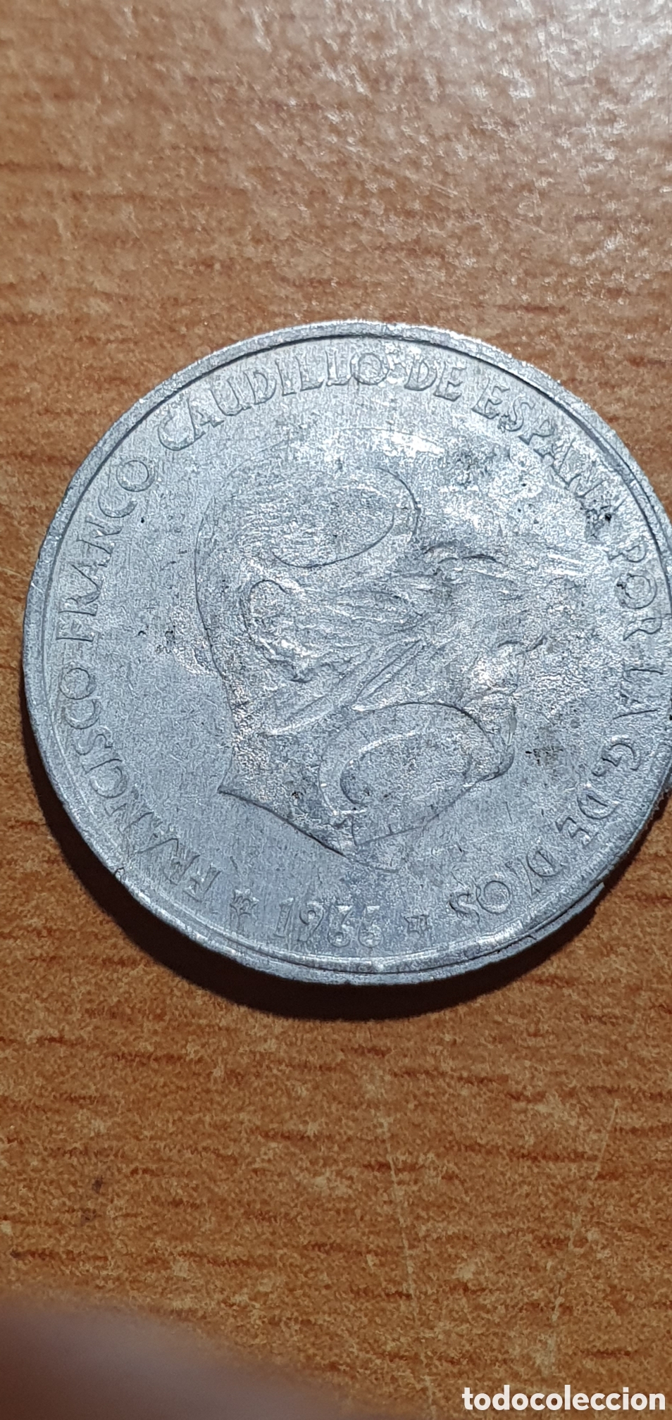 Monedas con errores: 50 centimos 1966 error doble impresion - Foto 1