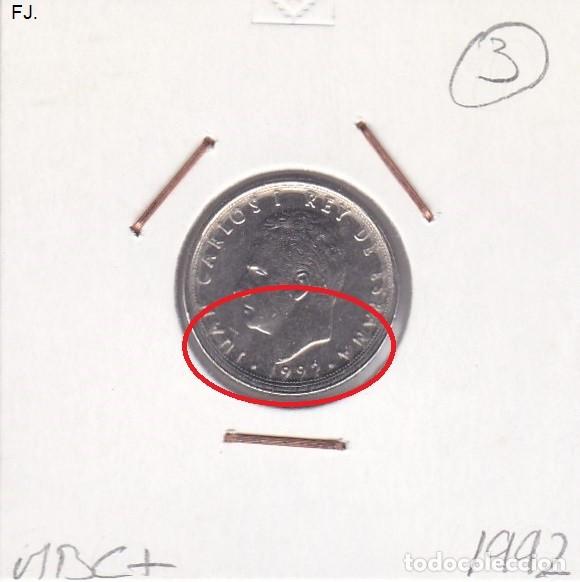 Monedas con errores: Moneda 10 Ptas 1992. Error, Remarcada Rebaba Grafila Letras Anv Mbc+. - Foto 1