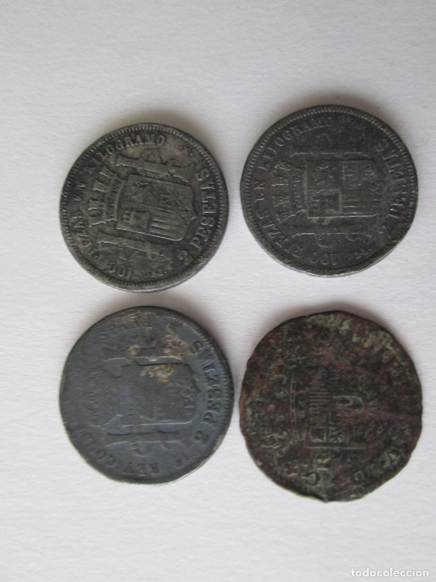Monedas con errores: 4 MONEDAS FALSAS DE EPOCA - Foto 2