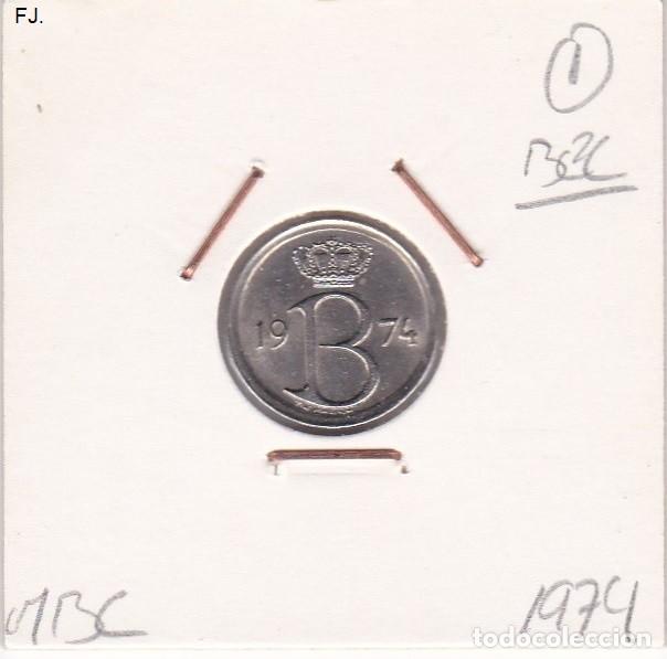 Monedas con errores: Moneda 25 Cts 1974 B&eacute;lgica. Error, Descentrada. Mbc. - Foto 1