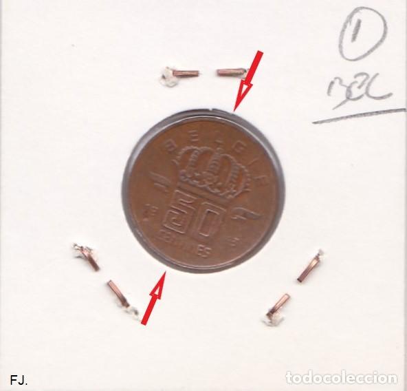 Monedas con errores: Moneda 50 Cts 1953 B&eacute;lgica. Error, Descentrada. Mbc. - Foto 2