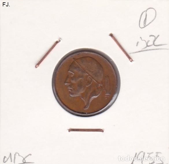 Monedas con errores: Moneda 50 Cts 1955 B&eacute;lgica. Error, Descentrada. Mbc. - Foto 1