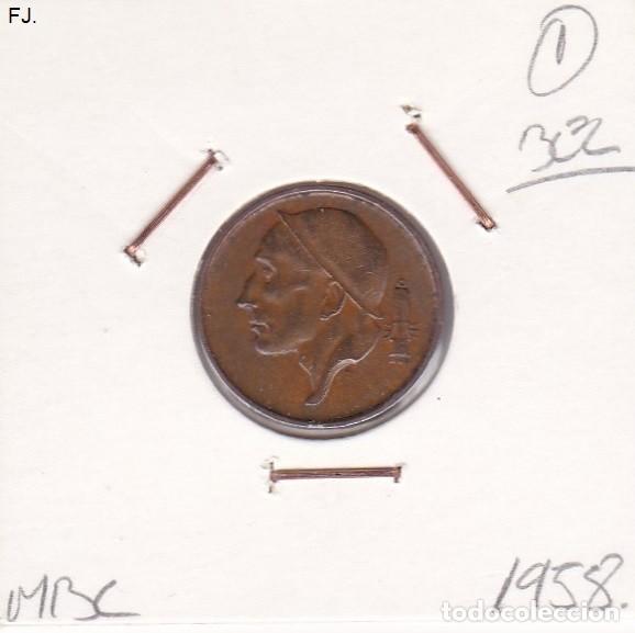 Monedas con errores: Moneda 50 Cts 1958 B&eacute;lgica. Error, Descentrada. Mbc. - Foto 1
