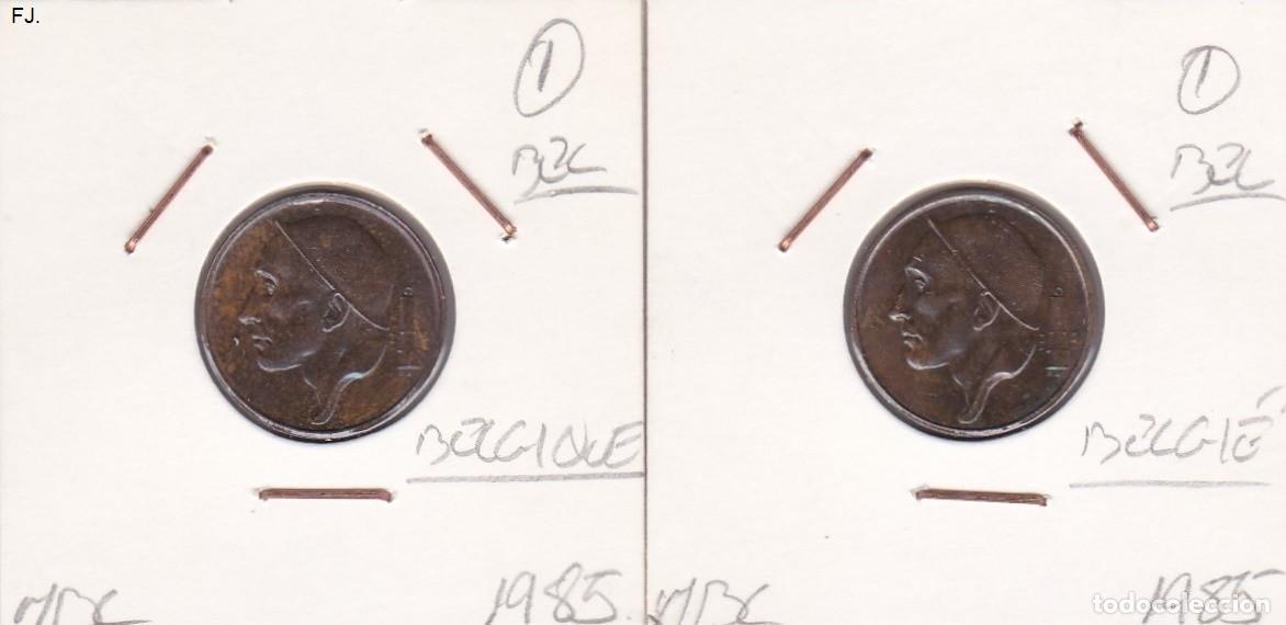Monedas con errores: 2 Monedas 50 Cts 1985 B&eacute;lgica. Error, Descentrada. Mbc. - Foto 1