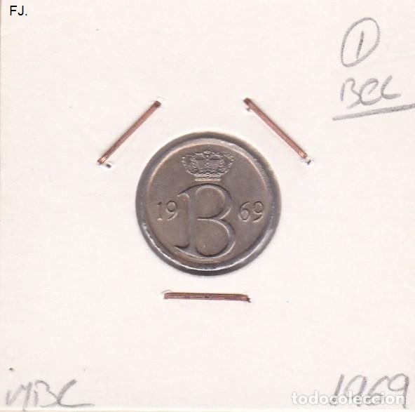 Monedas con errores: Moneda 25 Cts 1969 B&eacute;lgica. Error, Descentrada. Mbc. - Foto 1