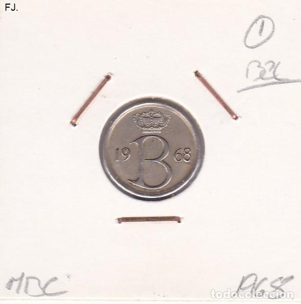 Monedas con errores: Moneda 25 Cts 1968 B&eacute;lgica. Error, Descentrada. Mbc. - Foto 1