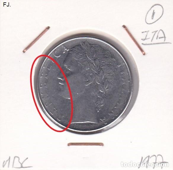 Monedas con errores: Moneda 100 Liras 1977 Italia. Error Cu&ntilde;o Marcado Anv y Rev-Mbc. - Foto 1