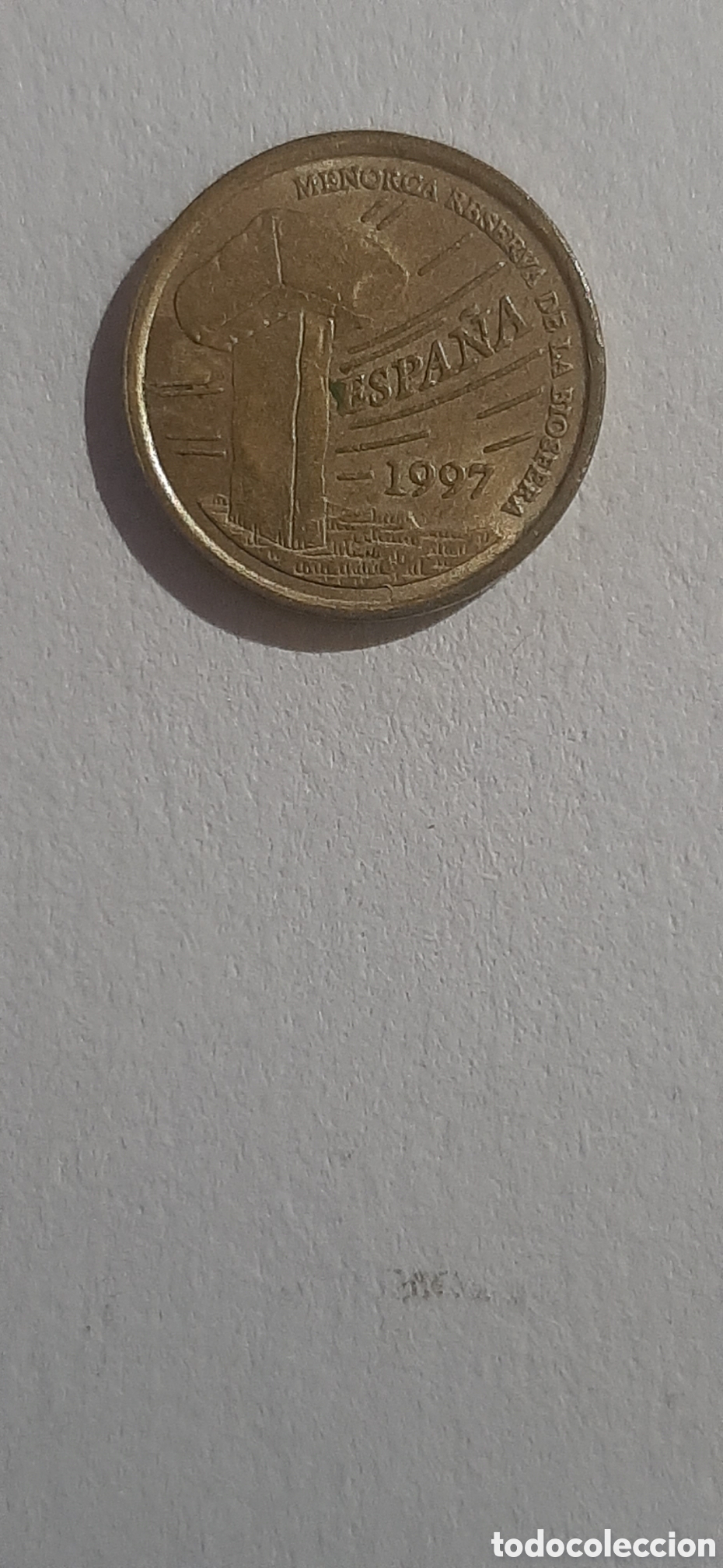 Monedas con errores: ESPA&Ntilde;A 5 PESETAS 1997 ISLAS BALEARES ( ERROR ) 5PATAS - Foto 2