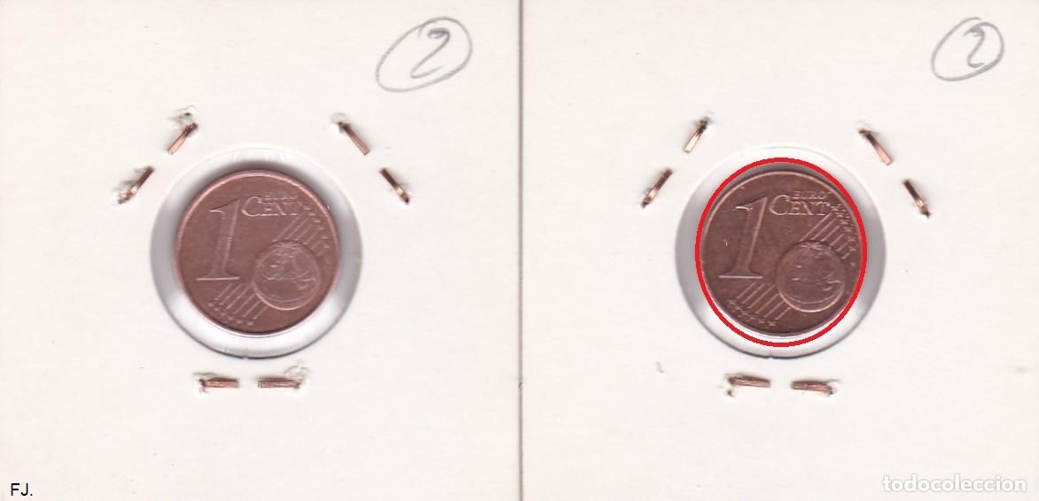 Monedas con errores: Monedas 1 Cent de Euro 2017. Espa&ntilde;a. Error, Grabado Mayor y Menor, Mbc. - Foto 2