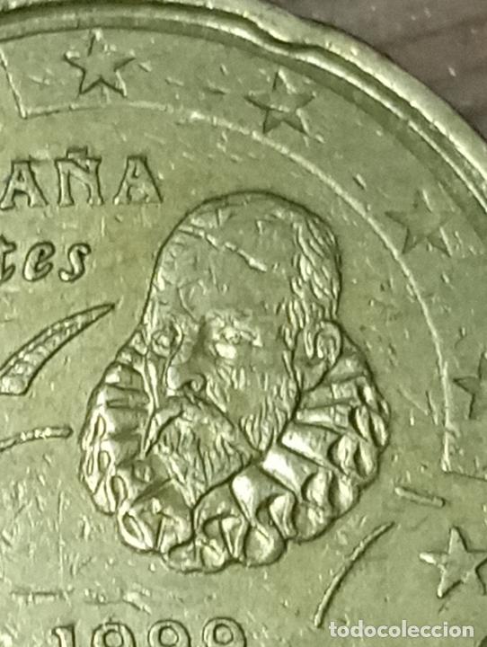 Monedas con errores: moneda exceso de metal 20 ct espa&ntilde;a 1999 - Foto 3