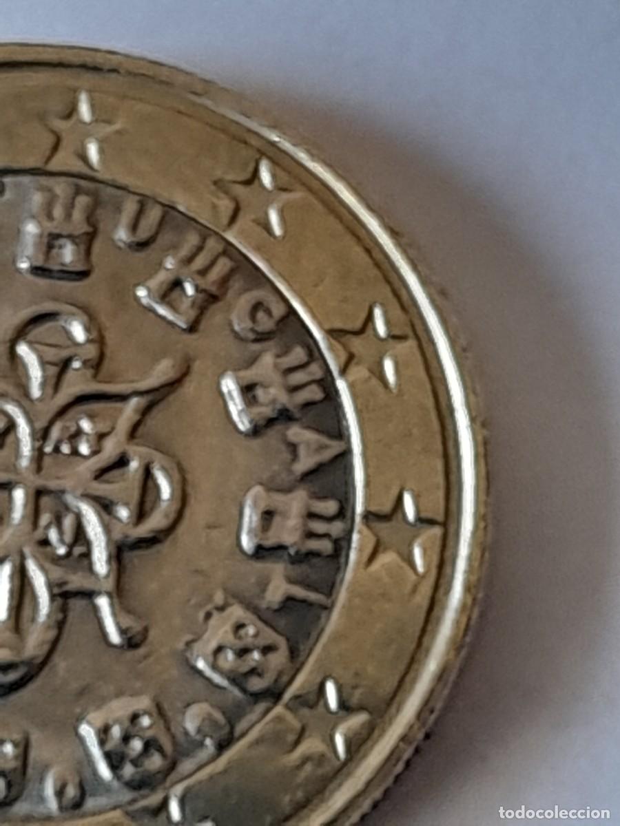Monedas con errores: Moneda 1 euro Portugal DEFECTUOSA - Foto 2