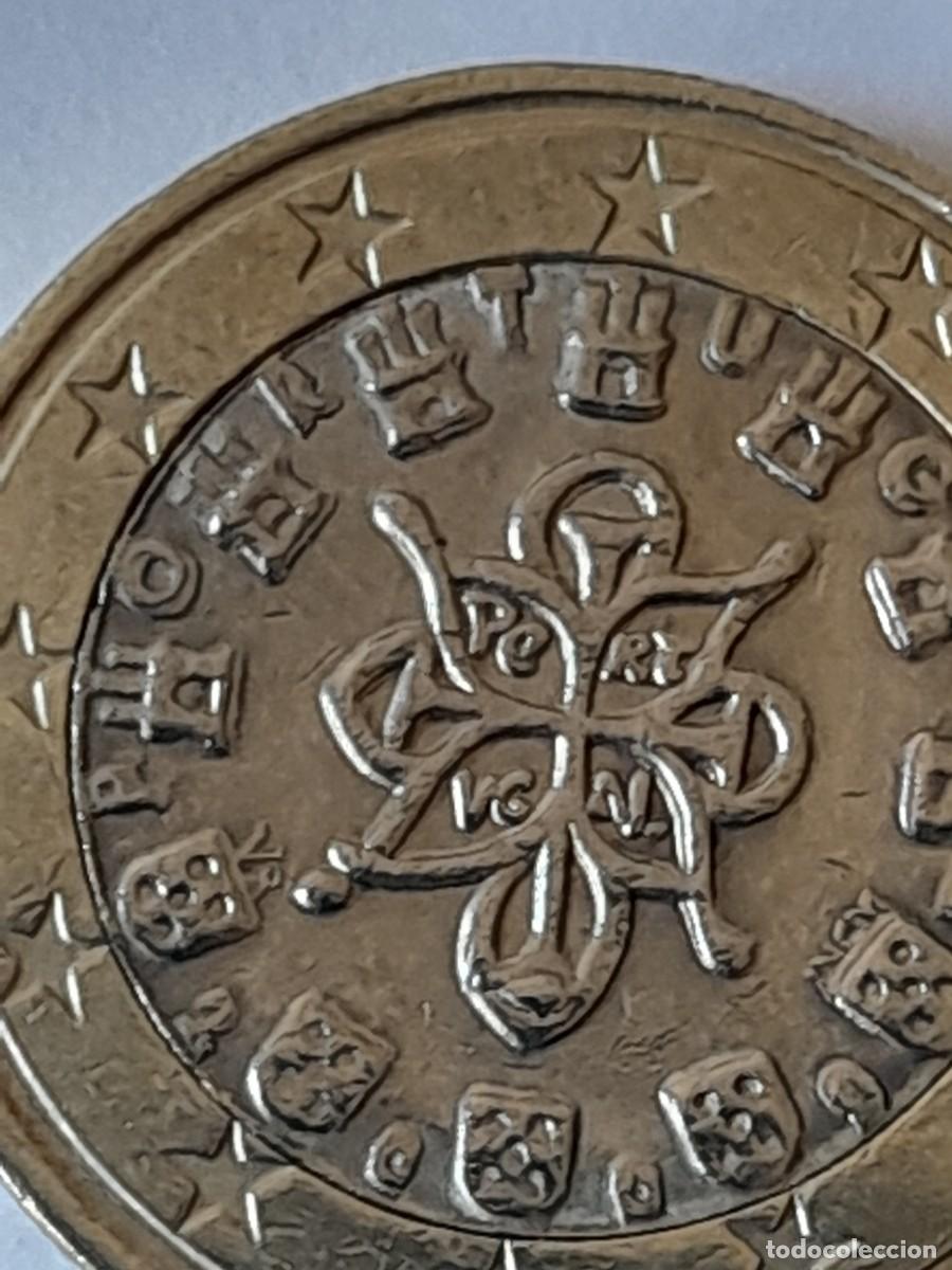 Monedas con errores: Moneda 1 euro Portugal DEFECTUOSA - Foto 3