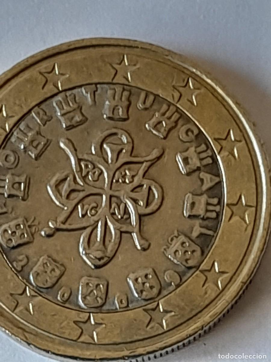 Monedas con errores: Moneda 1 euro Portugal DEFECTUOSA - Foto 1