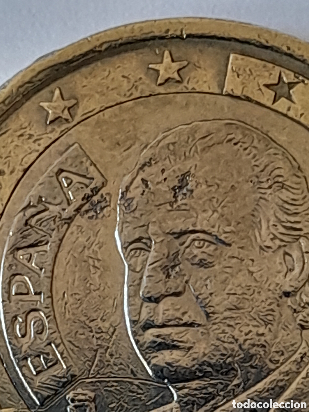 Monedas con errores: Moneda 1 euro ESPA&Ntilde;A DEFECTUOSA - Foto 2