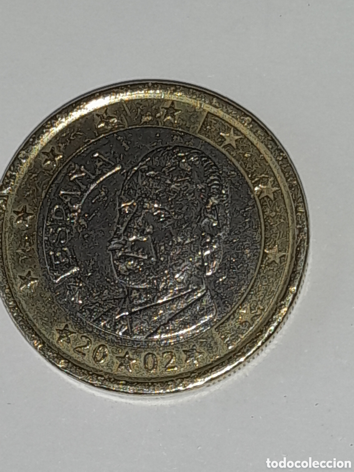 Monedas con errores: Moneda 1 euro de Espa&ntilde;a. DEFECTUOSA - Foto 1