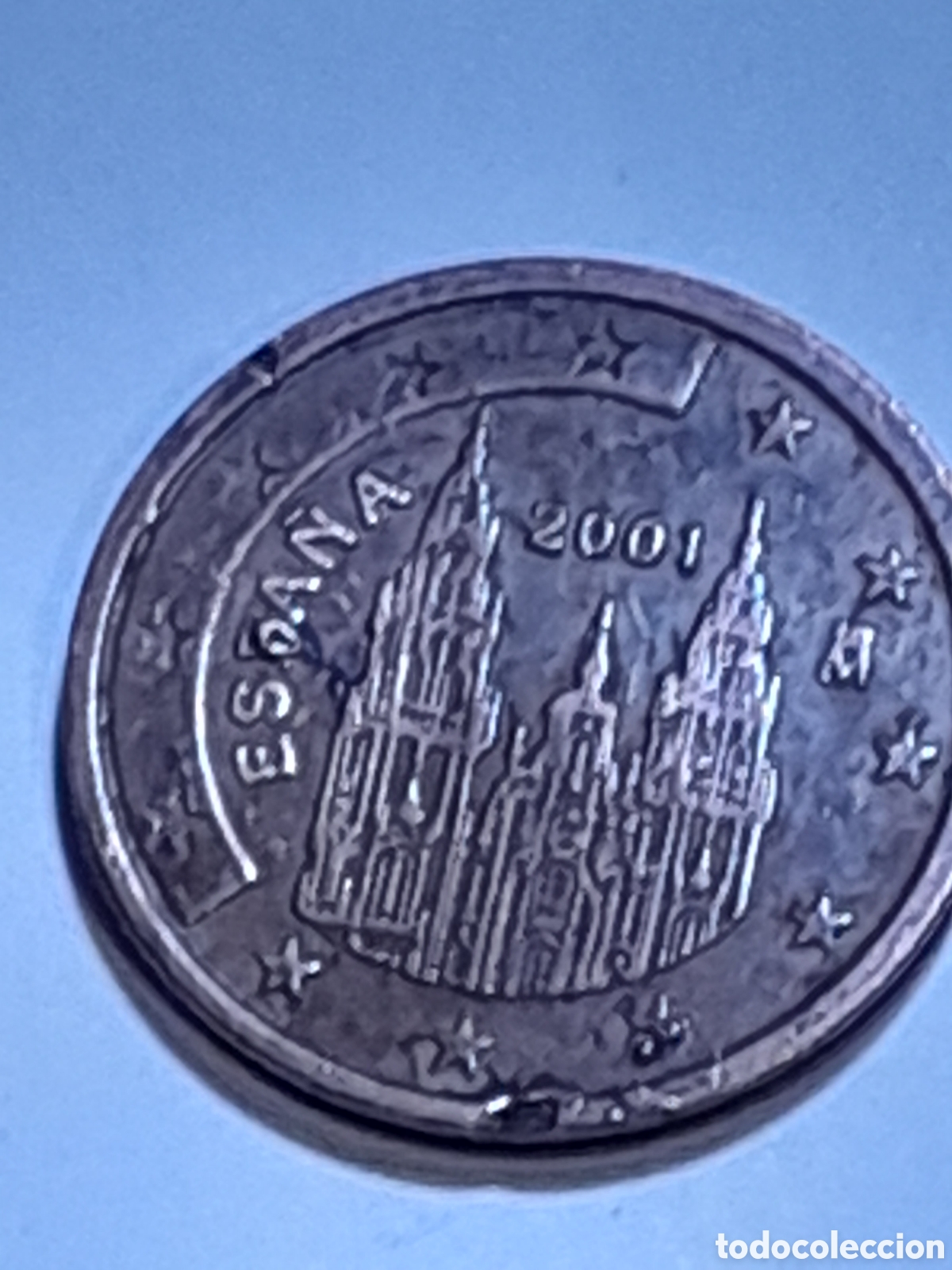 Monedas con errores: Moneda 2 centimos de Espa&ntilde;a del 2001 con ERROR - Foto 1