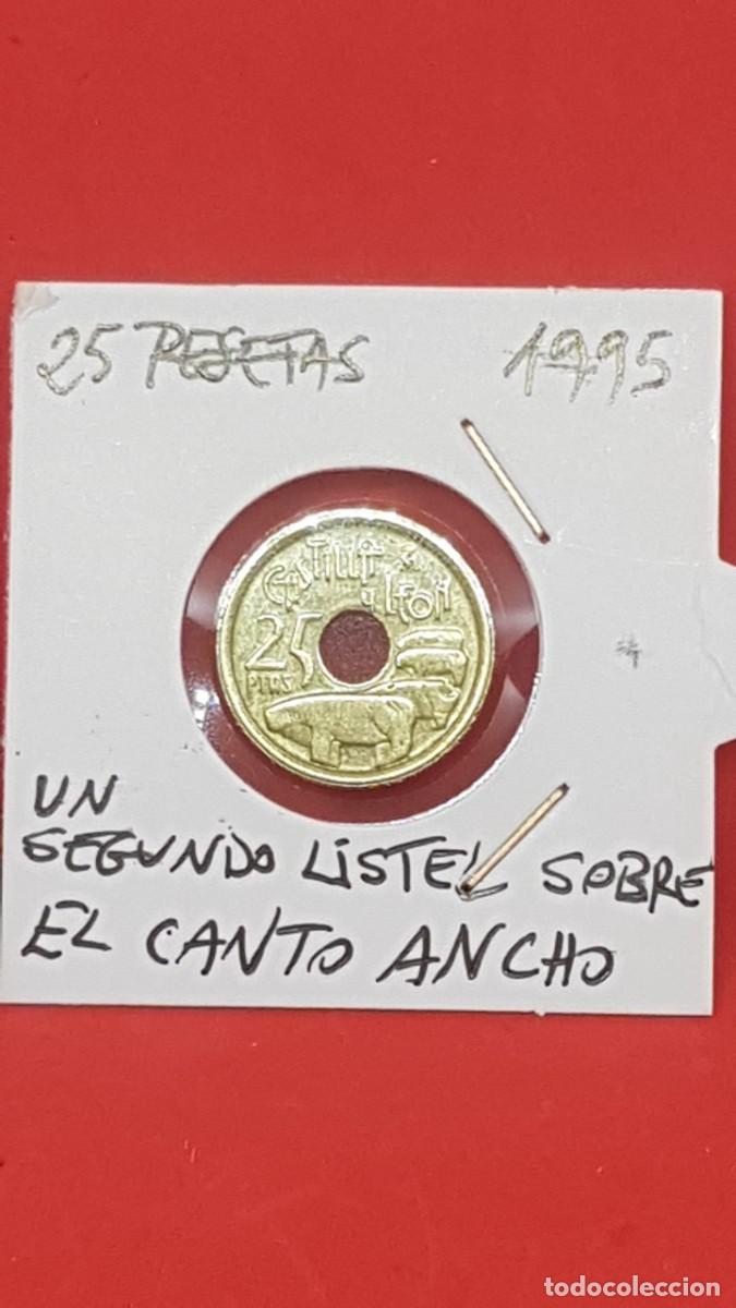 Monedas con errores: 25 PESETAS 1995-TRIPLE LISTEL - Foto 4