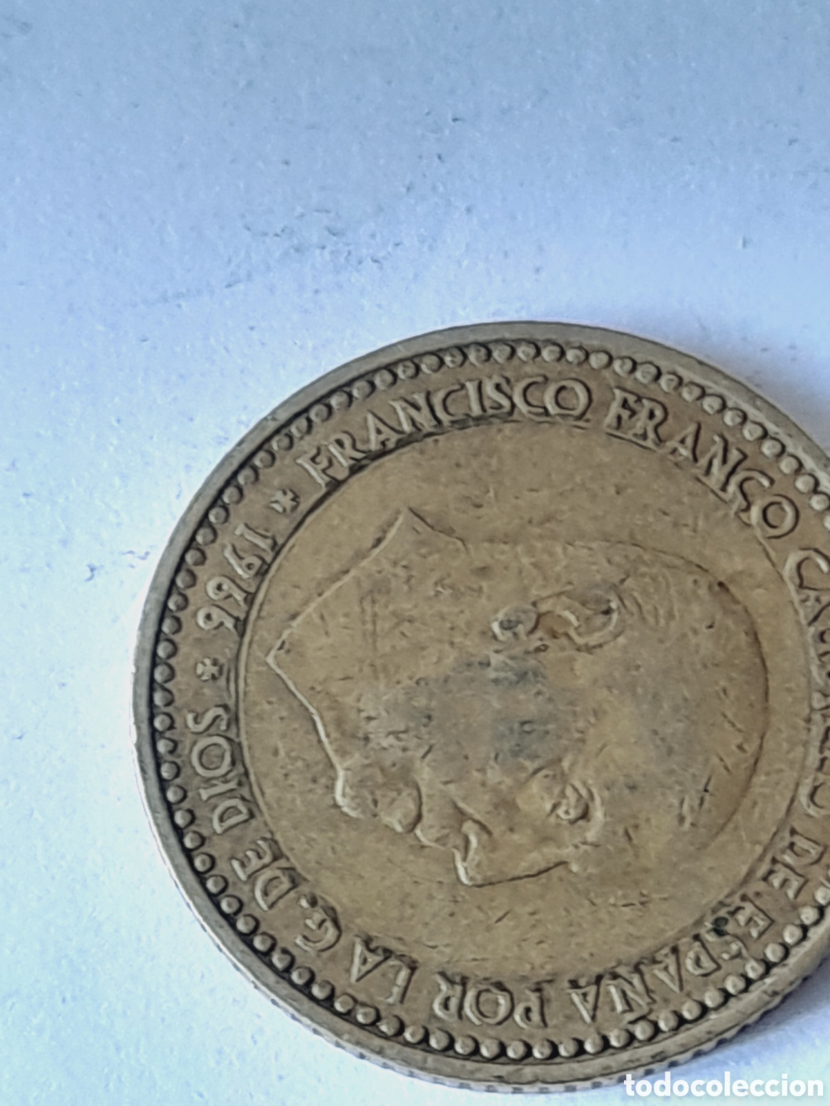 Monedas con errores: Moneda 1 peseta 1966 DEFECTUOSA - Foto 2