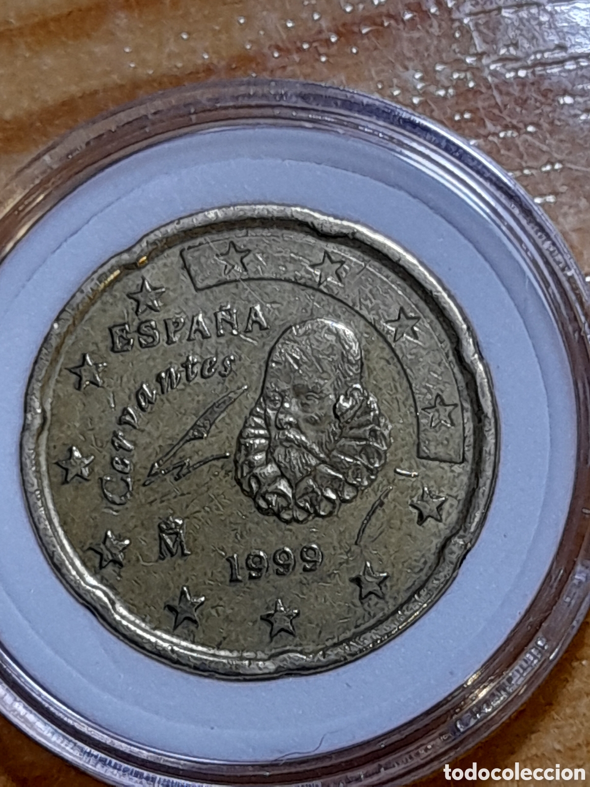 Monedas con errores: Moneda 20 centimos 1999 Espa&ntilde;a. ERROR acu&ntilde;aci&oacute;n - Foto 1
