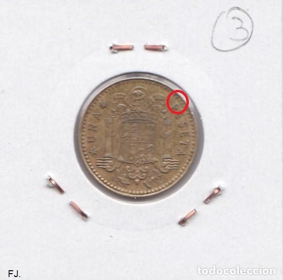 Monedas con errores: Moneda 1 Pta 1975*79 J Carlos. Error, Cu&ntilde;o Roto Perla, Rev Mbc. - Foto 2