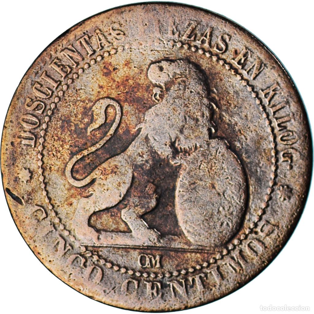 Monedas con errores: [#1349379] Moneda, Espa&ntilde;a, 5 Centimos, 1870 - Foto 2