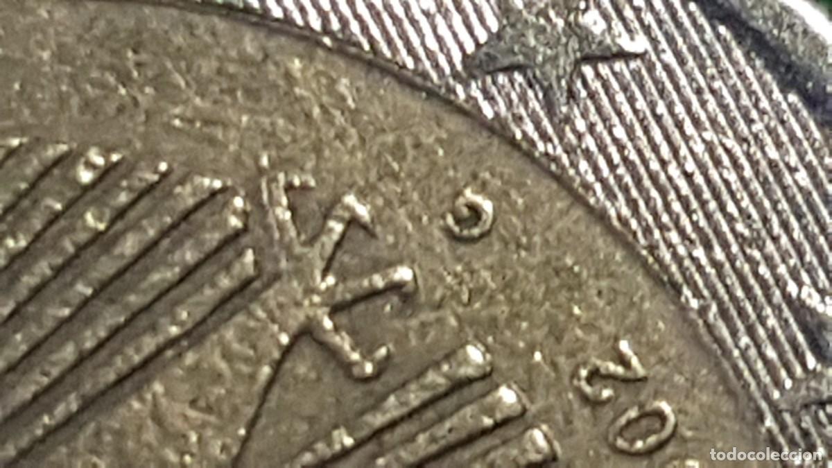 Monedas con errores: 2 EUROS ALEMANIA 2002 G-ERROR REPINTE EN LA GARRA - Foto 3