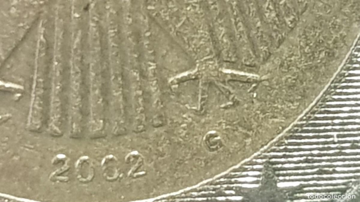 Monedas con errores: 2 EUROS ALEMANIA 2002 G-ERROR REPINTE EN LA GARRA - Foto 4