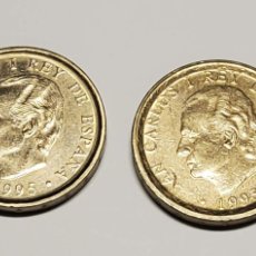 Monedas con errores: 2 MONEDAS DE 100 PESETAS DEL AÑO 1995.VARIANTE BORDE ANCHO Y FALTA LEYENDA.SIN CIRCULAR