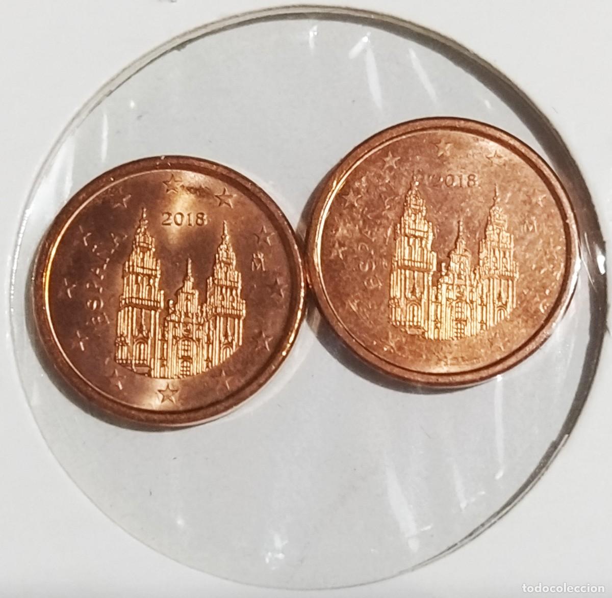 Monedas con errores: 2 x 1 C&Eacute;NTIMO ESPA&Ntilde;A 2018 VARIANTE REVERSO - RARA - Foto 3