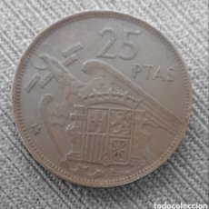 Monedas con errores: (E.ESPAÑOL-ERROR)(1957*69) 25 PESETAS CON EXCESO DE METAL EN ESTRELLA Y PICO DEL AGUILA